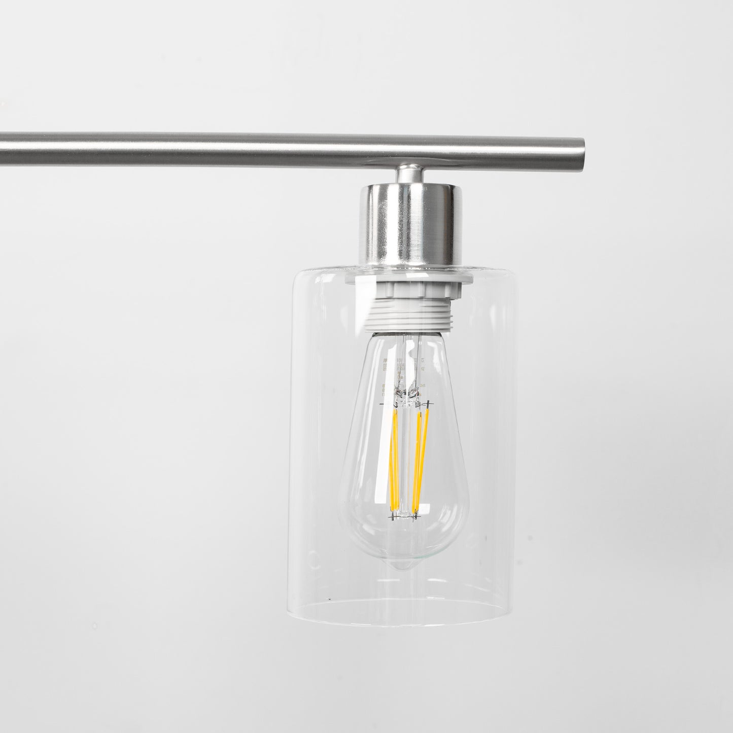 3-Light Island Pendant With Clear Glass Shades,Pendant Lighting for Dining Room Ceiling Light, Brushed Nickel Finish with Clear Glass,Sliver