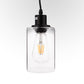 1-Light Modern Matte Black Island Pendant Light Rustic Farmhouse Industrial Hanging Light for Kitchen Dining 2 Pack