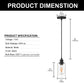 1-Light Modern Matte Black Island Pendant Light Rustic Farmhouse Industrial Hanging Light for Kitchen Dining 2 Pack