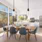 1-Light Modern Matte Black Island Pendant Light Rustic Farmhouse Industrial Hanging Light for Kitchen Dining 2 Pack