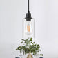 4 in. 1-Light Modern Matte Black Island Pendant Light Rustic Farmhouse Industrial Hanging Light for Kitchen Dining