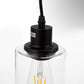 4 in. 1-Light Modern Matte Black Island Pendant Light Rustic Farmhouse Industrial Hanging Light for Kitchen Dining