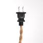 6.29 in. 1-Light Black Geometric Shaded Retro Plug-in Hand Woven Hemp Pendant Light with On/Off Switch for Dining Room