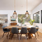 6.29 in. 1-Light Black Geometric Shaded Retro Plug-in Hand Woven Hemp Pendant Light with On/Off Switch for Dining Room