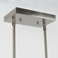 5-Light Brushed Nickel Modern Kitchen Island Pendant Lighting with Clear Glass Shade, Hanging Light for Dining Room