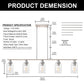 5-Light Brushed Nickel Modern Kitchen Island Pendant Lighting with Clear Glass Shade, Hanging Light for Dining Room