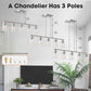 5-Light Brushed Nickel Modern Kitchen Island Pendant Lighting with Clear Glass Shade, Hanging Light for Dining Room