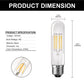 40-Watt Equivalent Edison T25 T30 LED Tubular Bulb, Vintage Filament, Warm White 2700K, Dimmable, E26 Base, 4-Pack