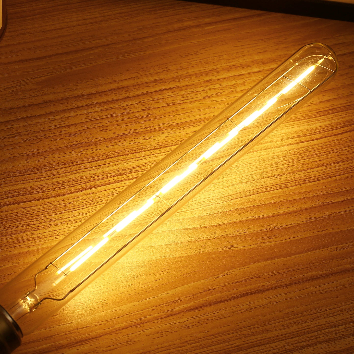 Edison T30 LED Tubular Bulb,Vintage Filament Design, 6W (60W Equivalent), Warm White 2700K, Dimmable, E26 Base, 2 Pack