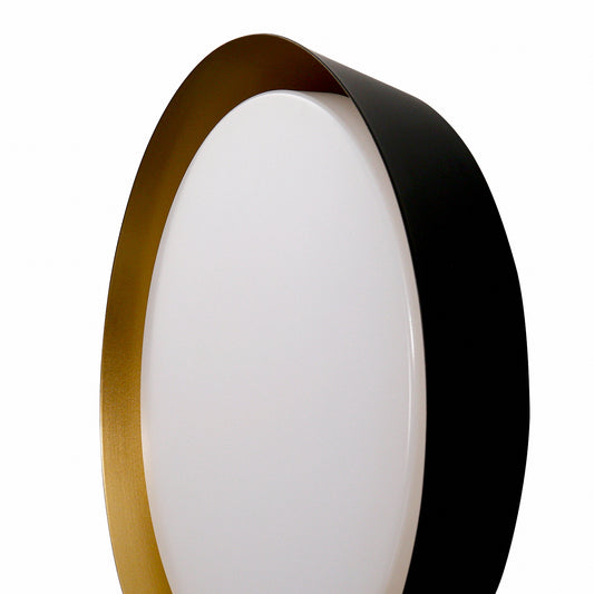 12in. Black and Gold Flush Mount Ceiling Light, 21W 1250LM LED Ceiling Light Fixture 5CCT Dimmable for Bedroom Hallway
