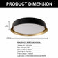 12in. Black and Gold Flush Mount Ceiling Light, 21W 1250LM LED Ceiling Light Fixture 5CCT Dimmable for Bedroom Hallway