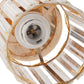 5 in.1-Light Gold Crystal Cylinder Semi Flush Mount Ceiling Light for Foyer Closet Entryway Kitchen Bedroom Dining Room