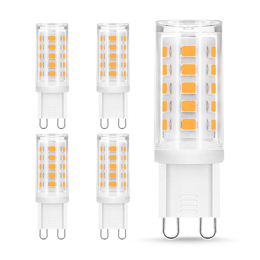 YANSUN G9 LED Light Bulbs, 4W (40W Halogen Equivalent), 400LM, 360 Degree View Angle, Warm White (3000K), G9 Base, G9 Bulbs for Chandelier,Pack of 10/15
