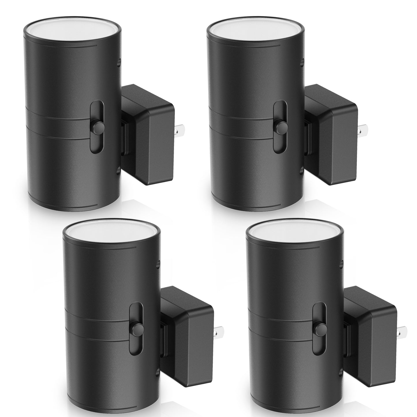 Dimmable Night Lights Plug into Wall, 3000K Soft White, Adjustable Brightness, Auto On/Off, 2-Pack for Bedroom, Hallway