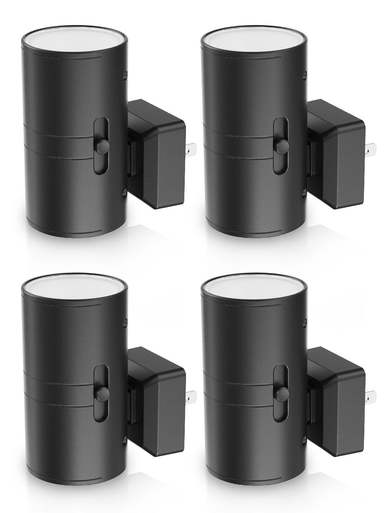 Dimmable Night Lights Plug into Wall, 3000K Soft White, Adjustable Brightness, Auto On/Off, 2-Pack for Bedroom, Hallway