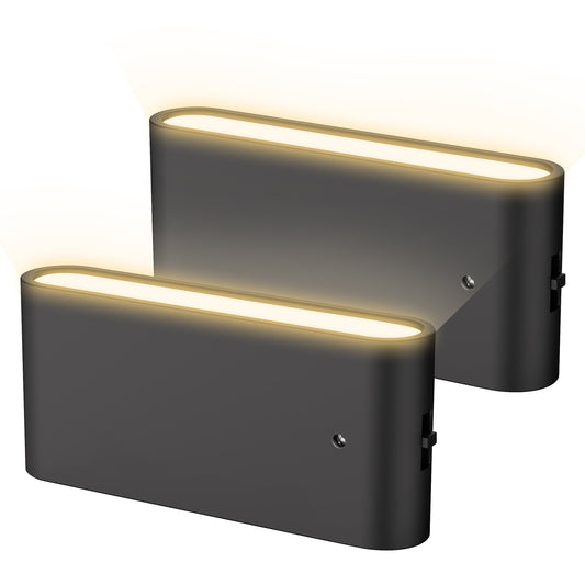 1-Light Black Dimmable LED Night Light Plug in with Dusk-to-Dawn Sensor, Soft White 3000K for Bedroom, Hallway 2 Pack