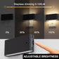 1-Light Black Dimmable LED Night Light Plug in with Dusk-to-Dawn Sensor, Soft White 3000K for Bedroom, Hallway 2 Pack