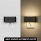 1-Light Black Dimmable LED Night Light Plug in with Dusk-to-Dawn Sensor, Soft White 3000K for Bedroom, Hallway 2 Pack