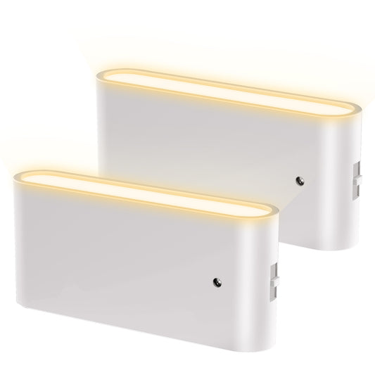 1-Light White Dimmable LED Night Light Plug in with Dusk-to-Dawn Sensor, Soft White 3000K for Bedroom, Hallway 2 Pack