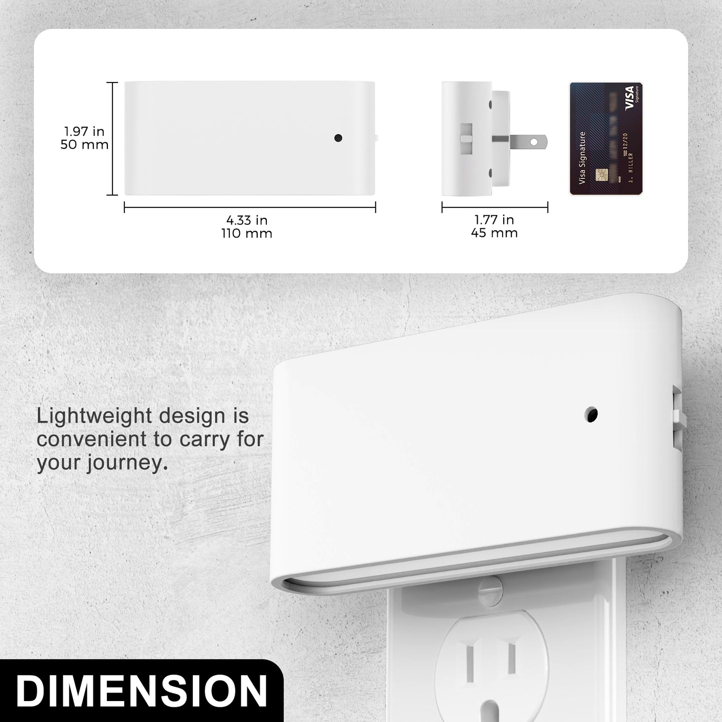 1-Light White Dimmable LED Night Light Plug in with Dusk-to-Dawn Sensor, Soft White 3000K for Bedroom, Hallway 2 Pack