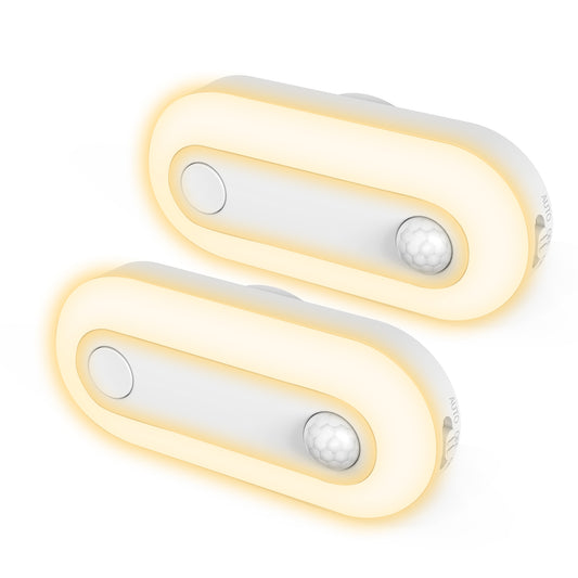 Motion Sensor Dusk to Dawn Night Light Plug in [2-Pack], Dimmable 30/60/100LM for Hallway, Bedroom, Kids Room