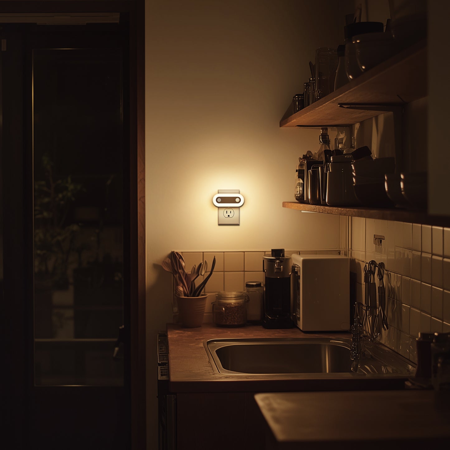 Motion Sensor Dusk to Dawn Night Light Plug in [2-Pack], Dimmable 30/60/100LM for Hallway, Bedroom, Kids Room