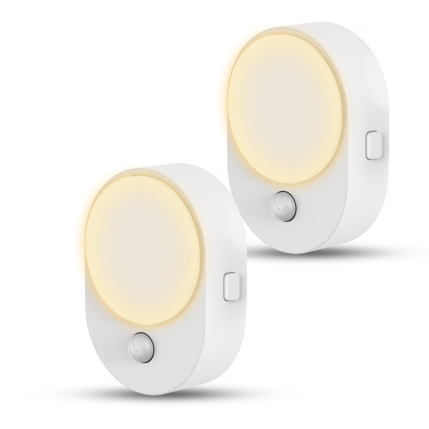 LED Motion Sensor Night Light [2-Pack], Dusk to Dawn & Motion Activated, Dimmable 30/60LM for Bathroom, Hallway, Kitchen