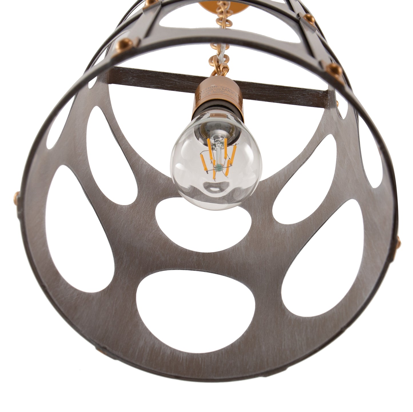 1-Light Farmhouse Black and Wood Chandelier, Metal Cage Pendant Light for Kitchen Island, Hallway, Bedroom