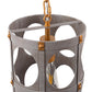 1-Light Farmhouse Black and Wood Chandelier, Metal Cage Pendant Light for Kitchen Island, Hallway, Bedroom