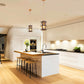 1-Light Farmhouse Black and Wood Chandelier, Metal Cage Pendant Light for Kitchen Island, Hallway, Bedroom