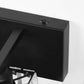 24 in. 3-Light Black Square Crystal Bathroom 3CCT Integrated LED Vanity Light Fixture