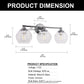 24 in. 3-Light Chrome Modern Globe Vanity Light for Bathroom with Clear Glass Shades