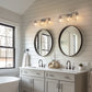 24 in. 3-Light Chrome Modern Globe Vanity Light for Bathroom with Clear Glass Shades
