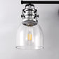 24 in. 3-Light Black and Nickel Modern Bell Vanity Light for Bathroom Mirror with Clear Glass Shades
