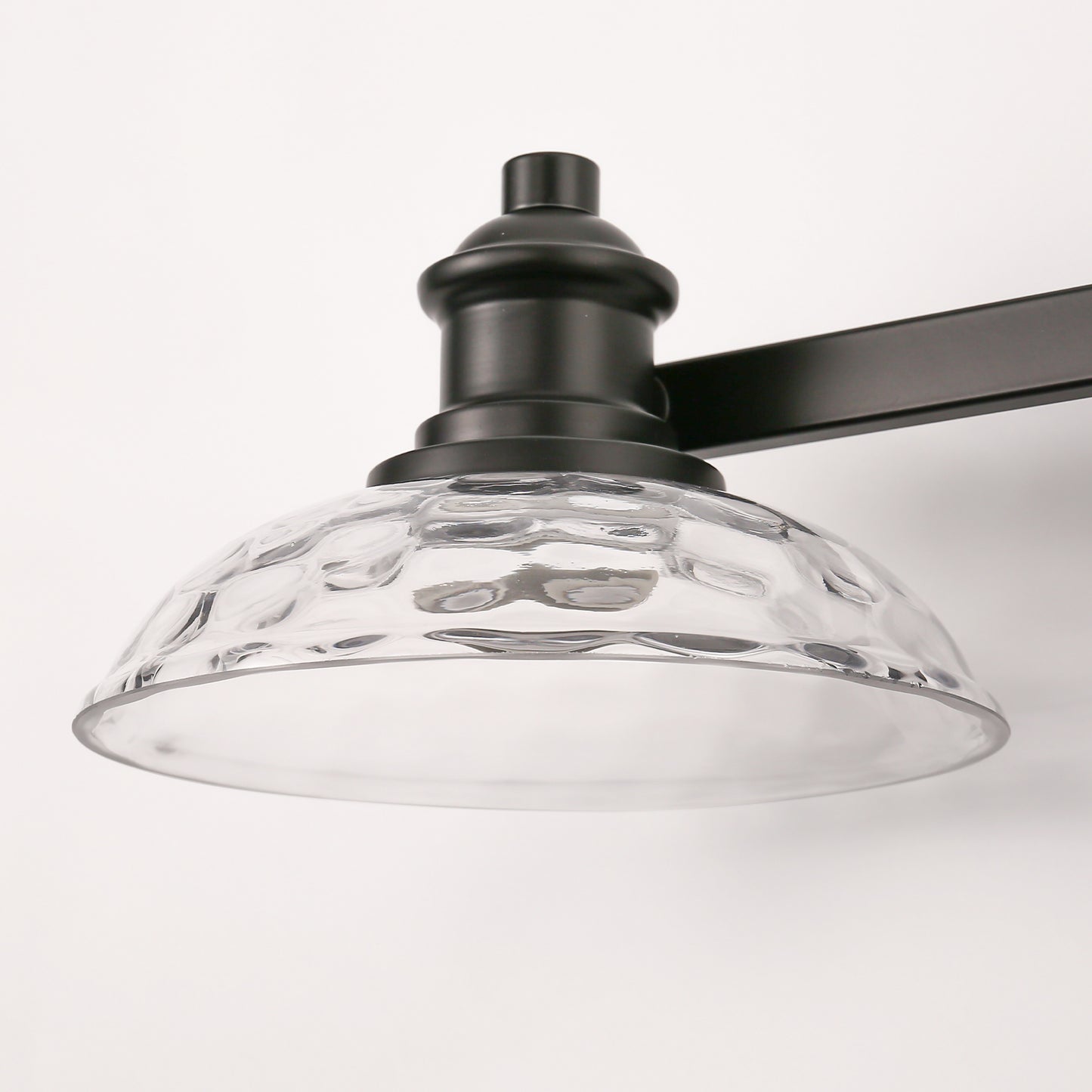 25 in. 3-Light Black Vanity Light with Clear Cylinder Glass Shades - Wall Sconce for Bathroom, Vanity, and Powder Room