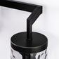 22 in. 3-Light Black Industrial Bell Vanity Light for Bathroom Mirror with Water Glass Shades