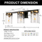 24 in. 3-Light Brushed Brass Bathroom Vanity Light with Seeded Glass Shades, Mid-Century Modern Wall Sconce for Bathroom