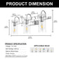 24 in. 3-Light Chrome Bathroom Vanity Light, Wall Sconce with Clear Glass Shades for Bathroom and Vanity Enhancement