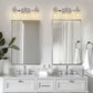 24 in. 3-Light Chrome Bathroom Vanity Light, Wall Sconce with Clear Glass Shades for Bathroom and Vanity Enhancement