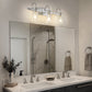24 in. 3-Light Chrome Bathroom Vanity Light, Wall Sconce with Clear Glass Shades for Bathroom and Vanity Enhancement