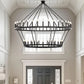 70 in. 64-Light Black Farmhouse Wagon Wheel Chandelier 2-Tiers Extra-Large Pendant Light Fixtures for Living Room