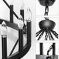70 in. 64-Light Black Farmhouse Wagon Wheel Chandelier 2-Tiers Extra-Large Pendant Light Fixtures for Living Room