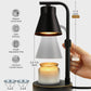 1-Light Black Vintage Candle Warmer Table Lamp with Rotary Dimmer Switch (G10 Halogen Bulbs Included)