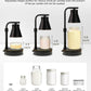 1-Light Black Vintage Candle Warmer Table Lamp with Rotary Dimmer Switch (G10 Halogen Bulbs Included)