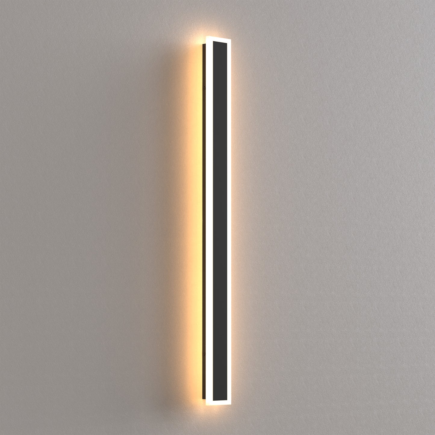 37 in. 1-Light Black Linear Integrated LED Outdoor Wall Light Waterproof Porch Light Wall Lantern Sconce 3000/6000K