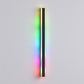 37 in. 1-Light Black Modern Integrated RGB LED Outdoor Wall Light, Waterproof Porch Lantern Sconce for Garden