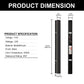 24 in. 19-Watt Black Outdoor Hardwired Linear Waterproof Integrated LED Wall Lantern Sconce, 3000K Warm White