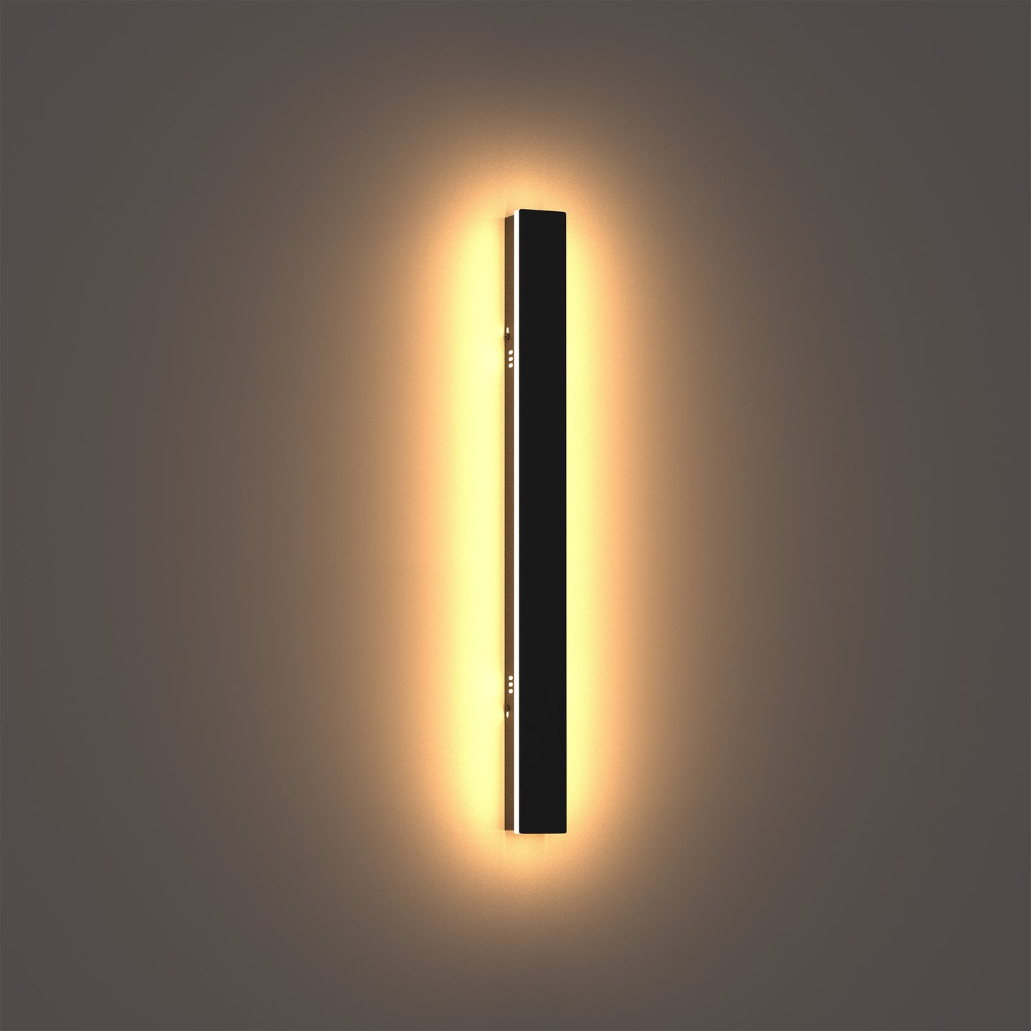 24 in. 19-Watt Black Outdoor Hardwired Linear Waterproof Integrated LED Wall Lantern Sconce, 3000K Warm White
