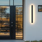 24 in. 19-Watt Black Outdoor Hardwired Linear Waterproof Integrated LED Wall Lantern Sconce, 3000K Warm White