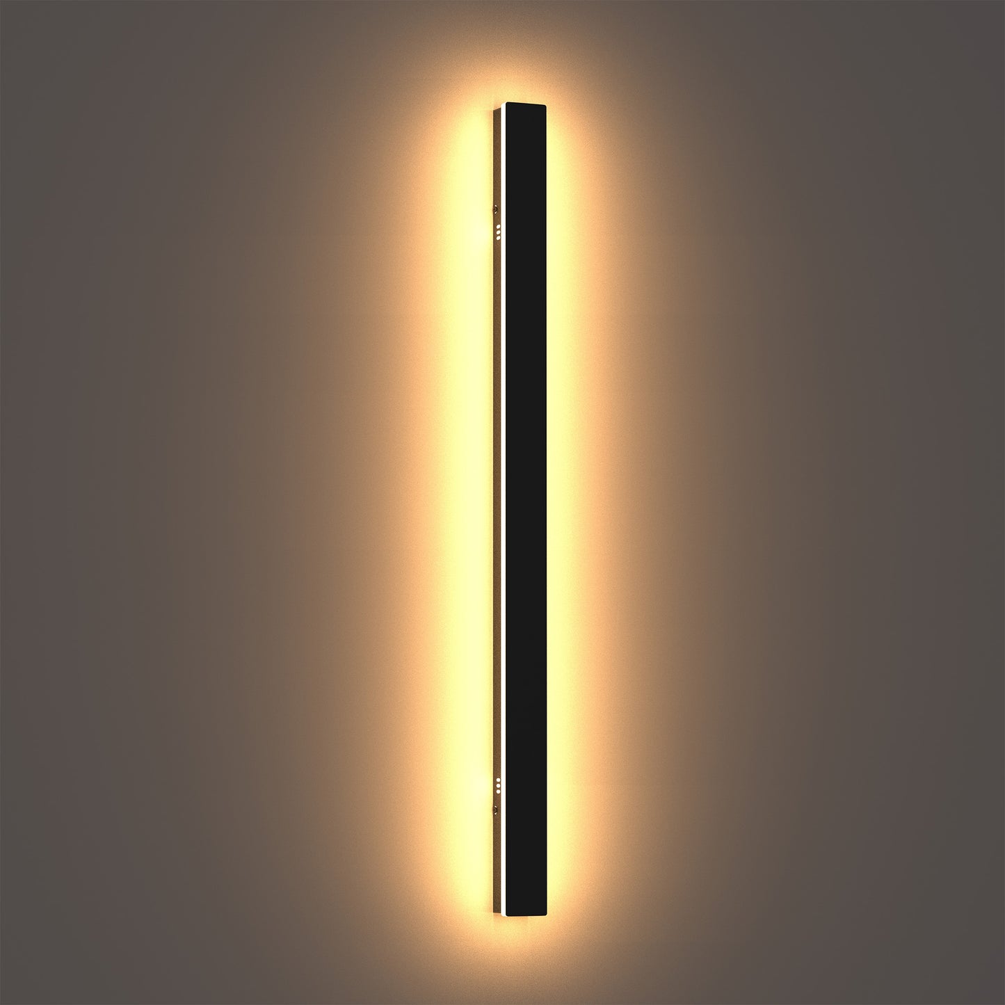 40 in. 30-Watt Black Hardwired Linear Outdoor Waterproof with Integrated LED Wall Lantern Sconce, 3000K Warm White